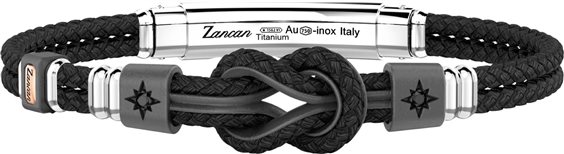 Bracciale Zancan Uomo TITANIO in Titanio Diamante Black 0.09 Ct ETB171-NE - ETB171-NE